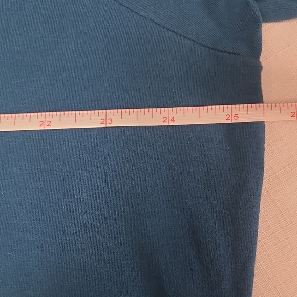 Fashion BugTeal Blouse with Ruffle Neckline 26/28W - Picture 8 of 9